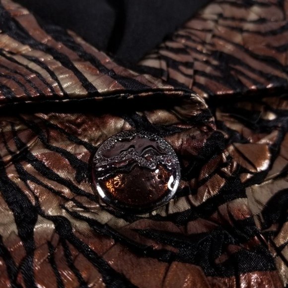 Nuevo Beautiful Textured Brown Button Over Jacket - Picture 8 of 8